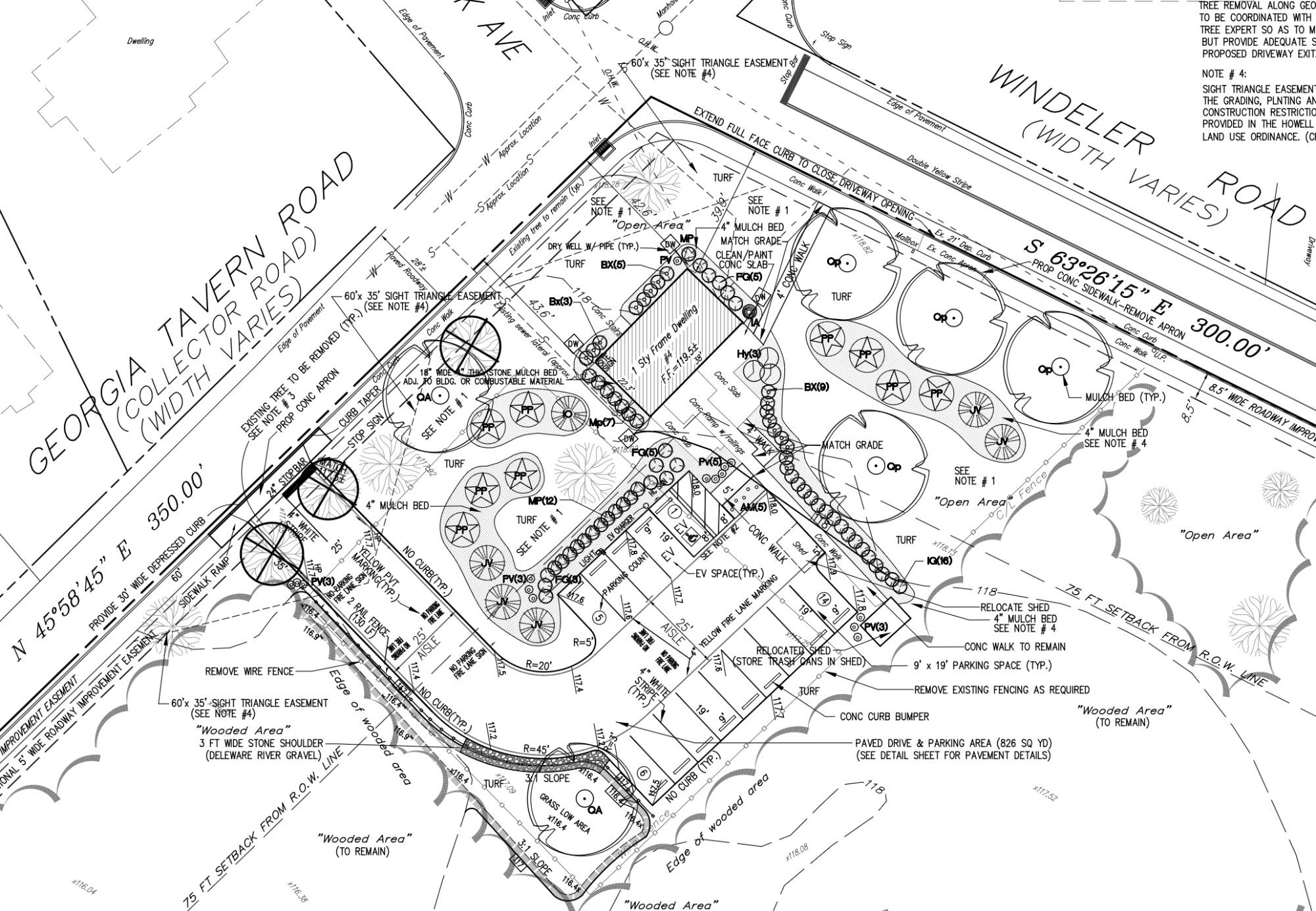 Site Plan - Landscaping & Parking Detail